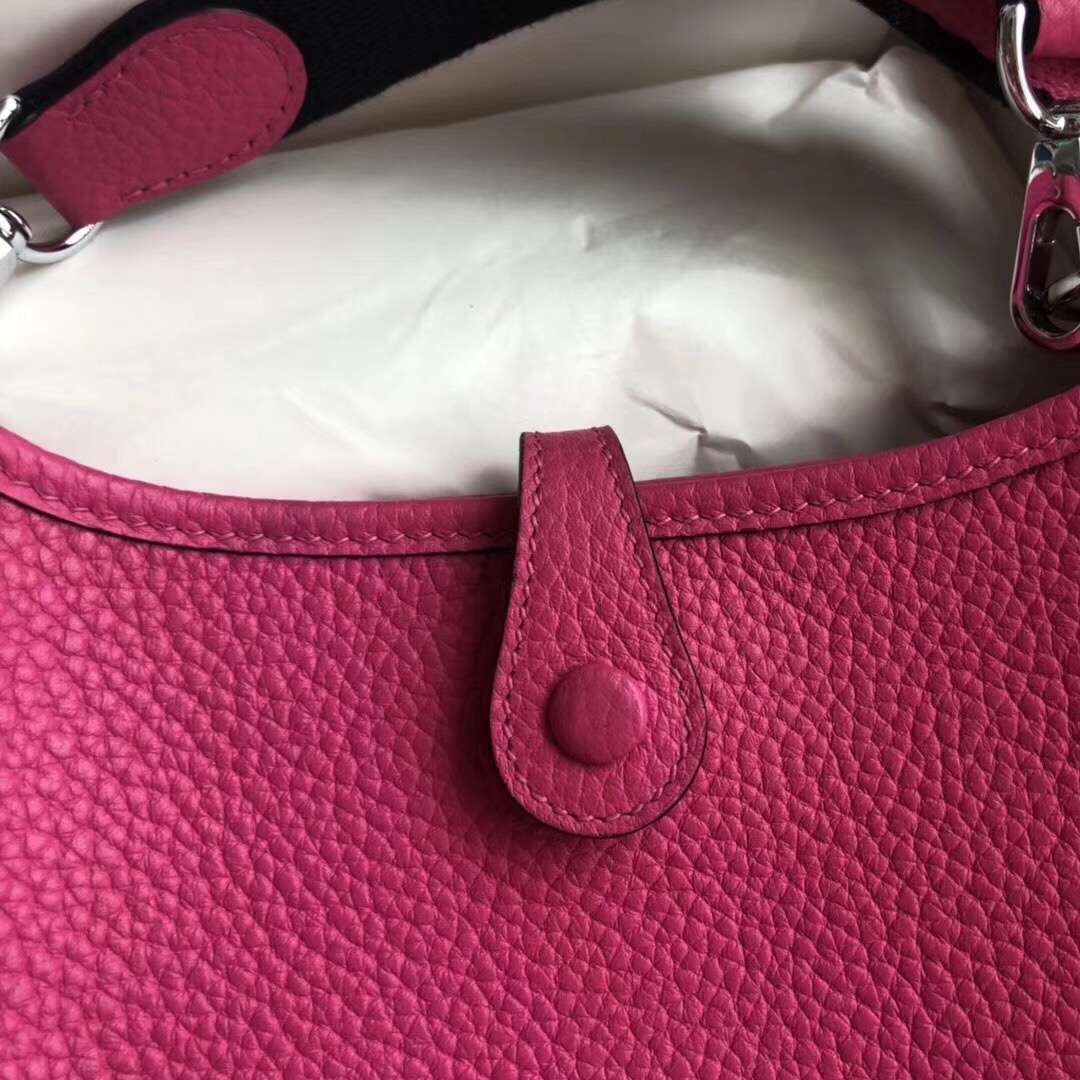 Hermes Evelyne 16 Amazone TPM Shoulder Bag In Rose Pink Clemence Leather